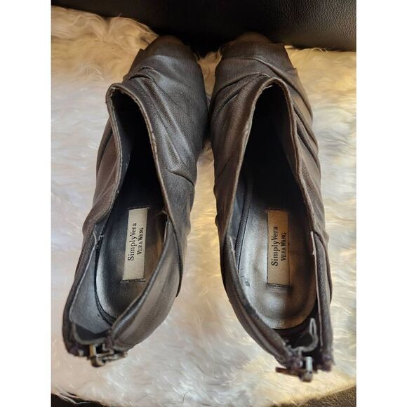 NWOT Simply Vera Wang 8.5 Grey Peep Toe 4" High Heel - Picture 3 of 8